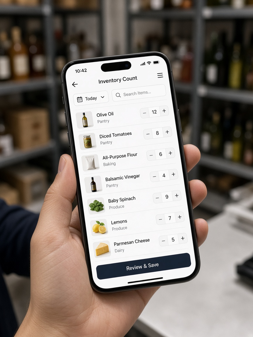 Countertop hospitality inventory platform — capabilities
